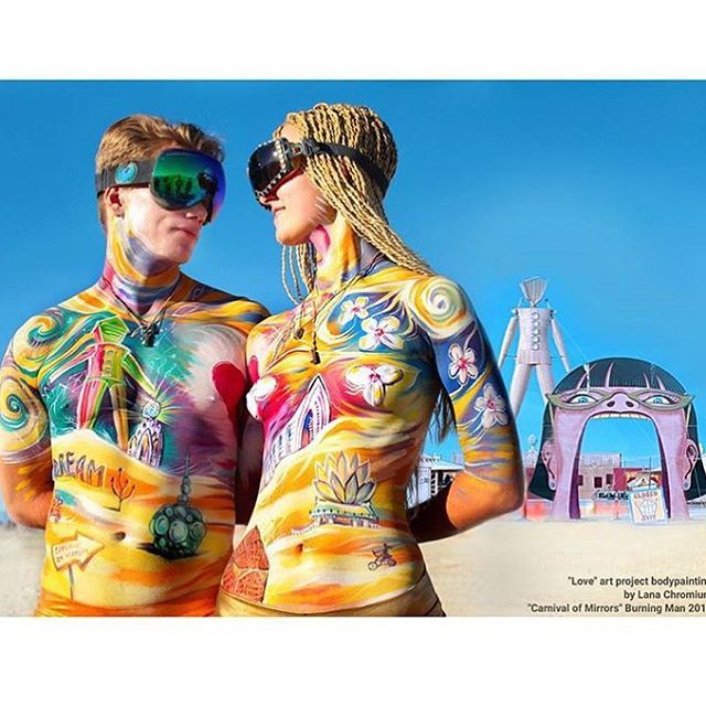 Pictures Of Body Painting At The Burning Man Festival cherylgimple twitter