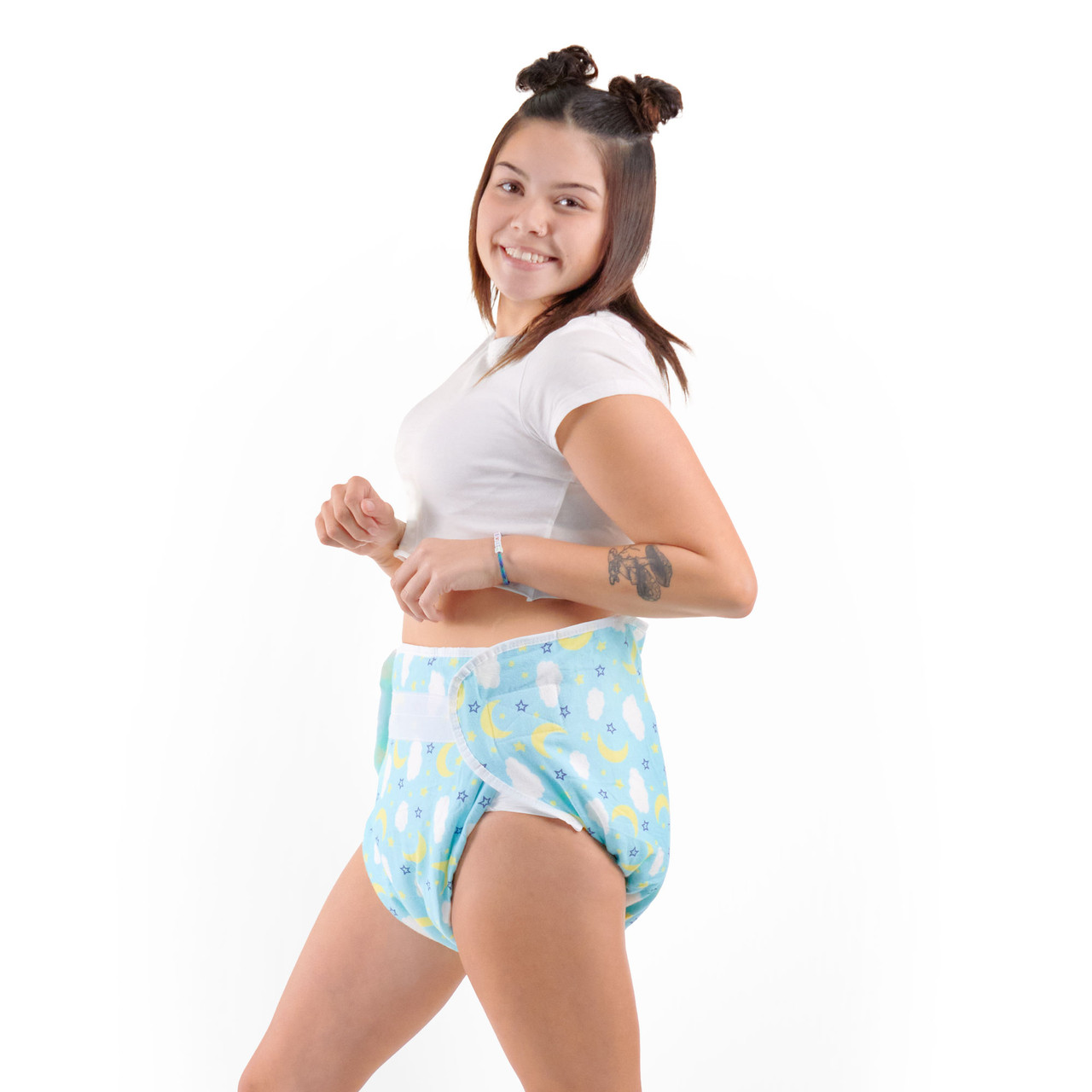cory hauser add woman wearing cloth diaper photo