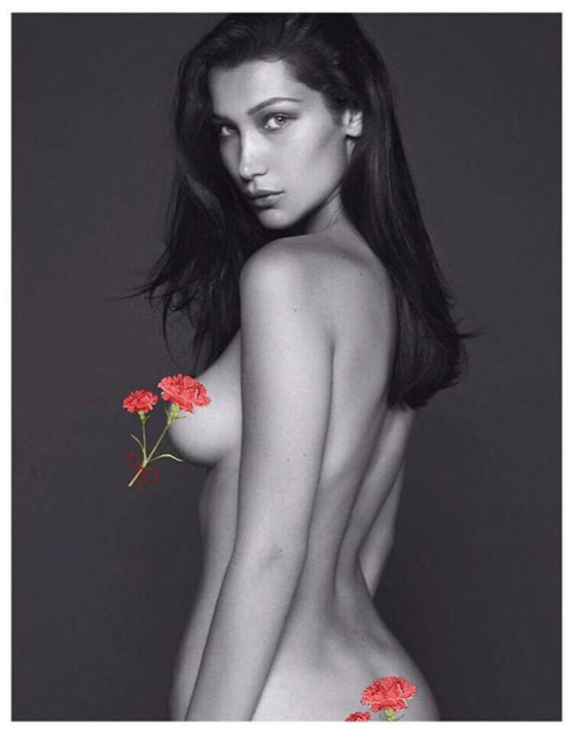 alice karma share bella hadid topless photoshoot photos