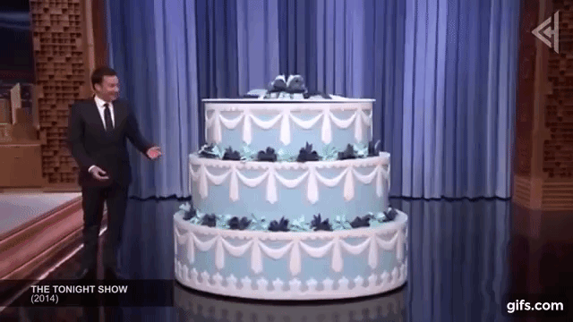 Jumping Out Of Birthday Cake Gif james swingers
