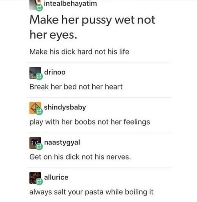 make your pussy wet