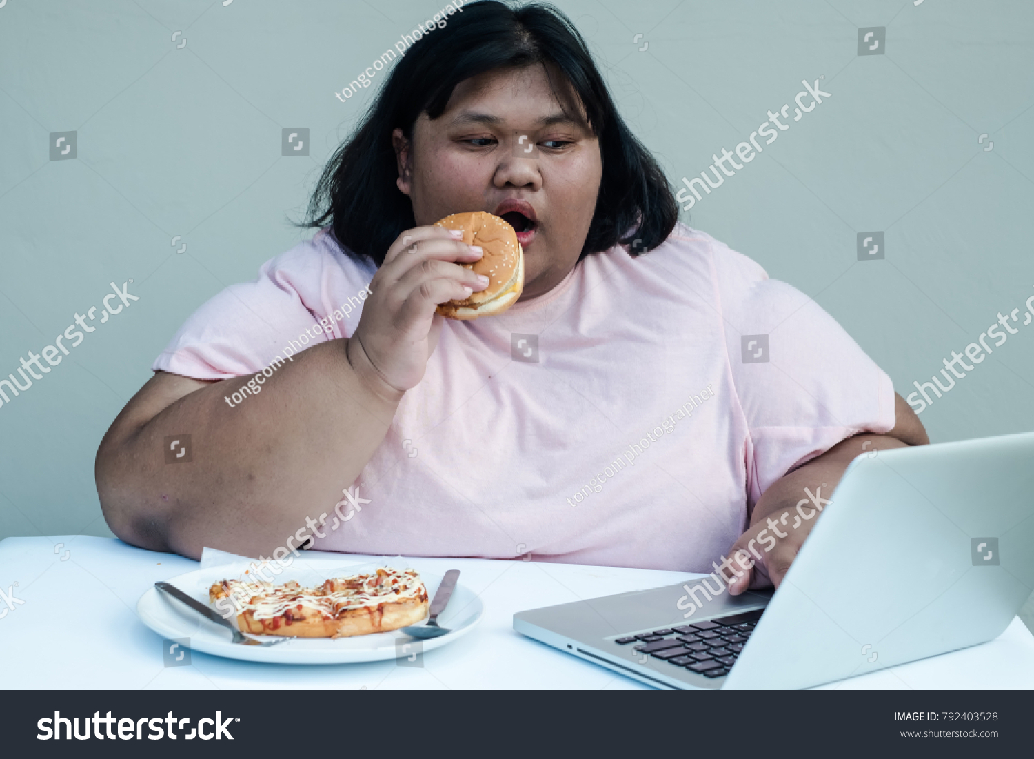 Best of Fat girl on computer