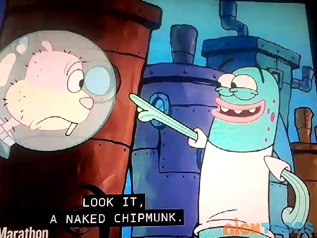 sandy from spongebob naked