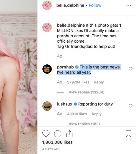 booboo johnson recommends Belle Delphine Nsfw