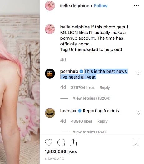 booboo johnson recommends Belle Delphine Nsfw