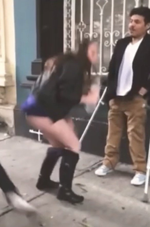 Girl Pantsed No Underwear dick pump