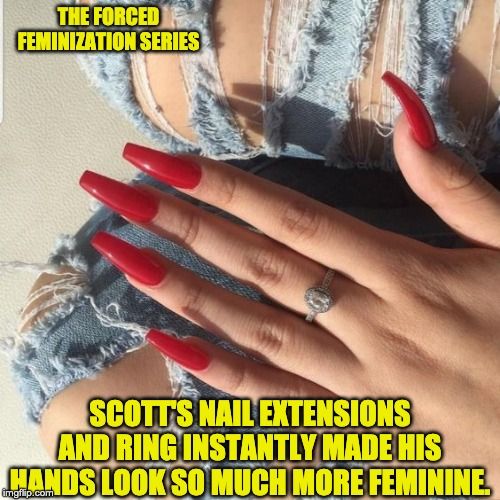 Forced Feminization Acrylic Nails son photos