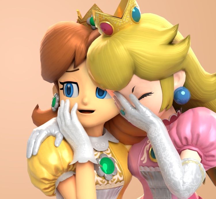 ali ilkhan add princess peach kiss daisy photo