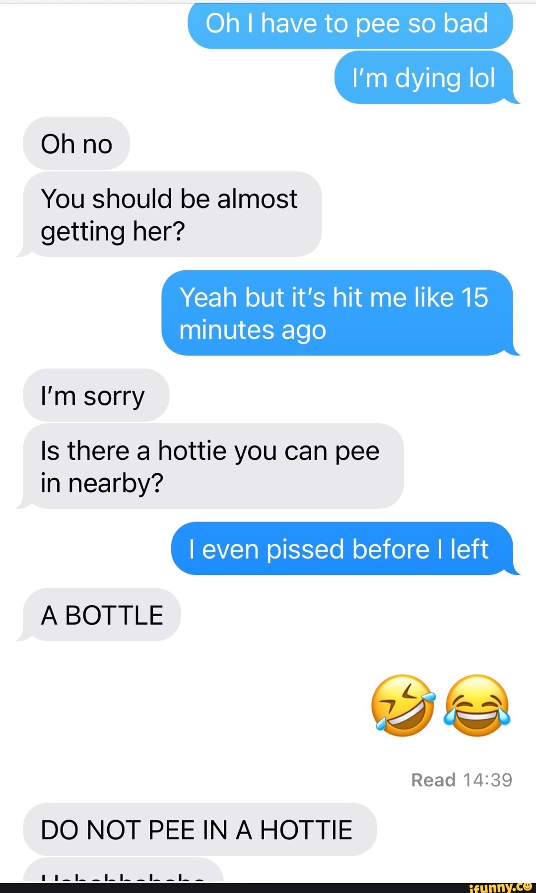 she had to pee so bad