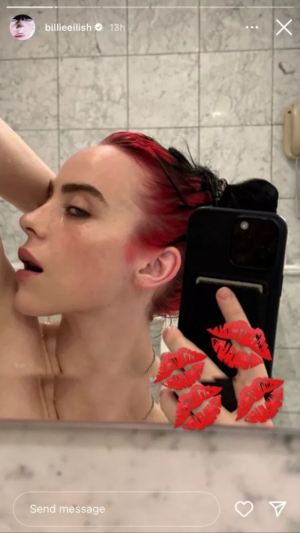 billie eilish tit flash