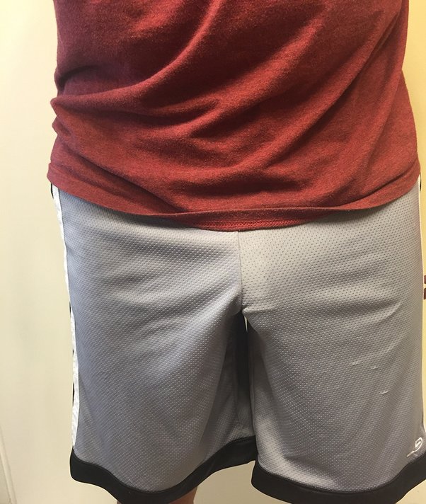 huge bulge in shorts