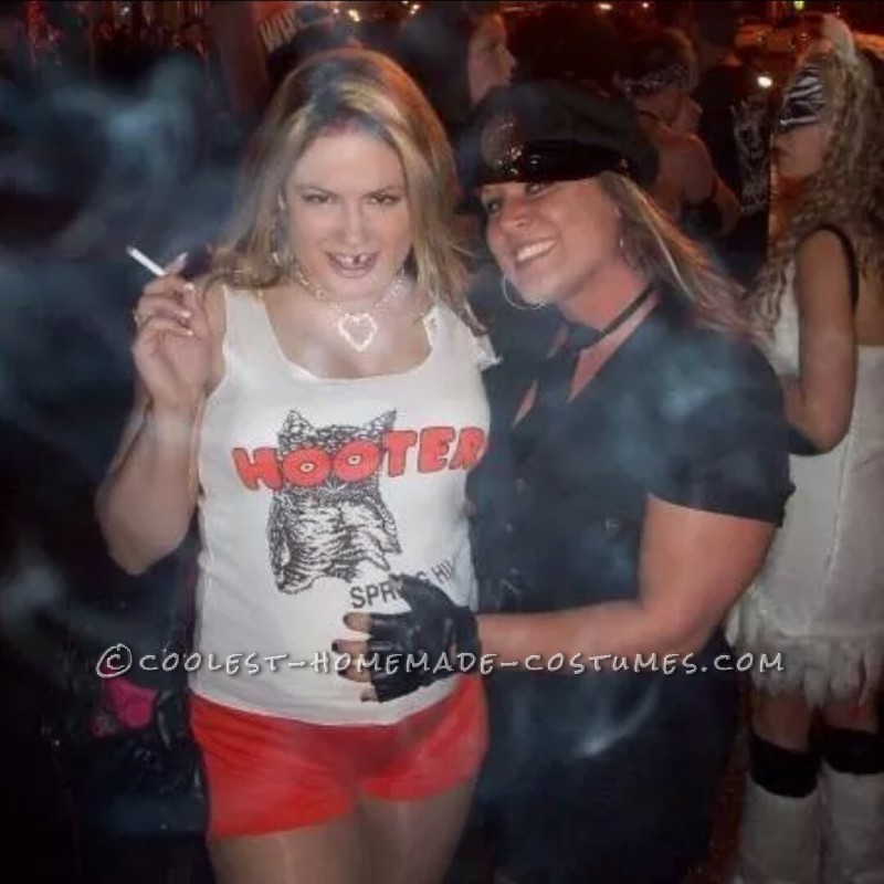 Plus Size Hooters Girl with couple