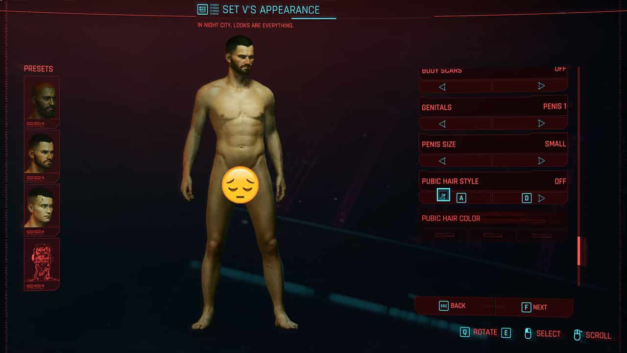 cyberpunk 2077 naked