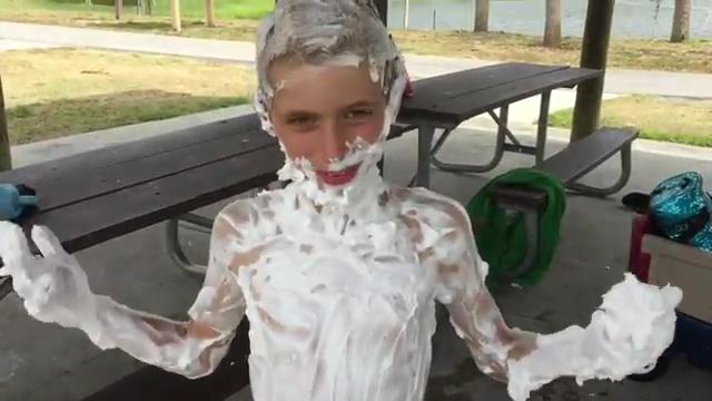 alex sebastian recommends girls covered in shaving cream pic