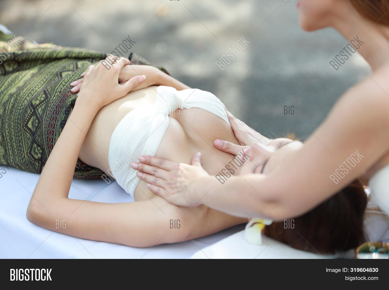 Sexy Breast Massage diaper change