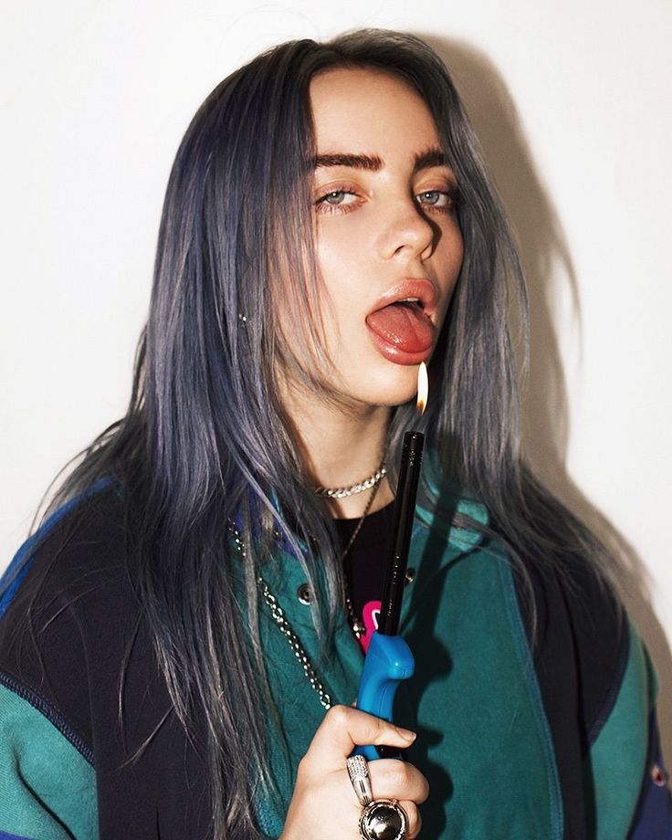 billie eilish sticking her tongue out