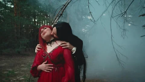 Best of Vampire bites woman neck