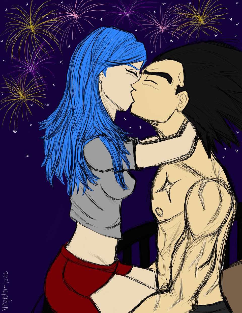 domyouji tsukasa recommends vegeta and bulma kissing pic