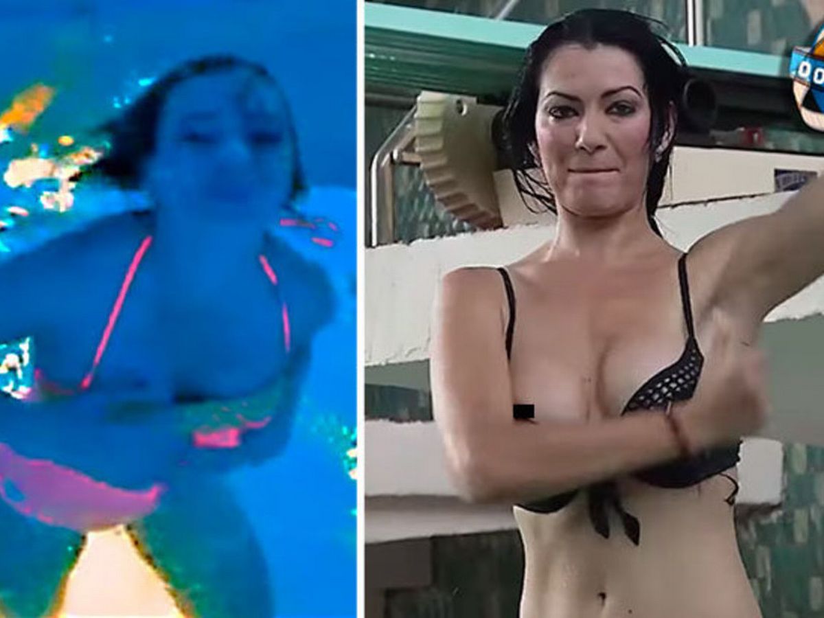 charli hall share bikini top slips off photos