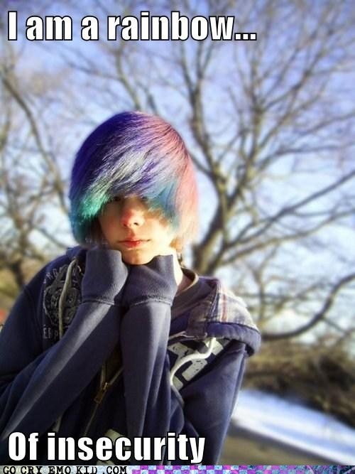 breechille batbagon add emo guy with purple hair meme photo