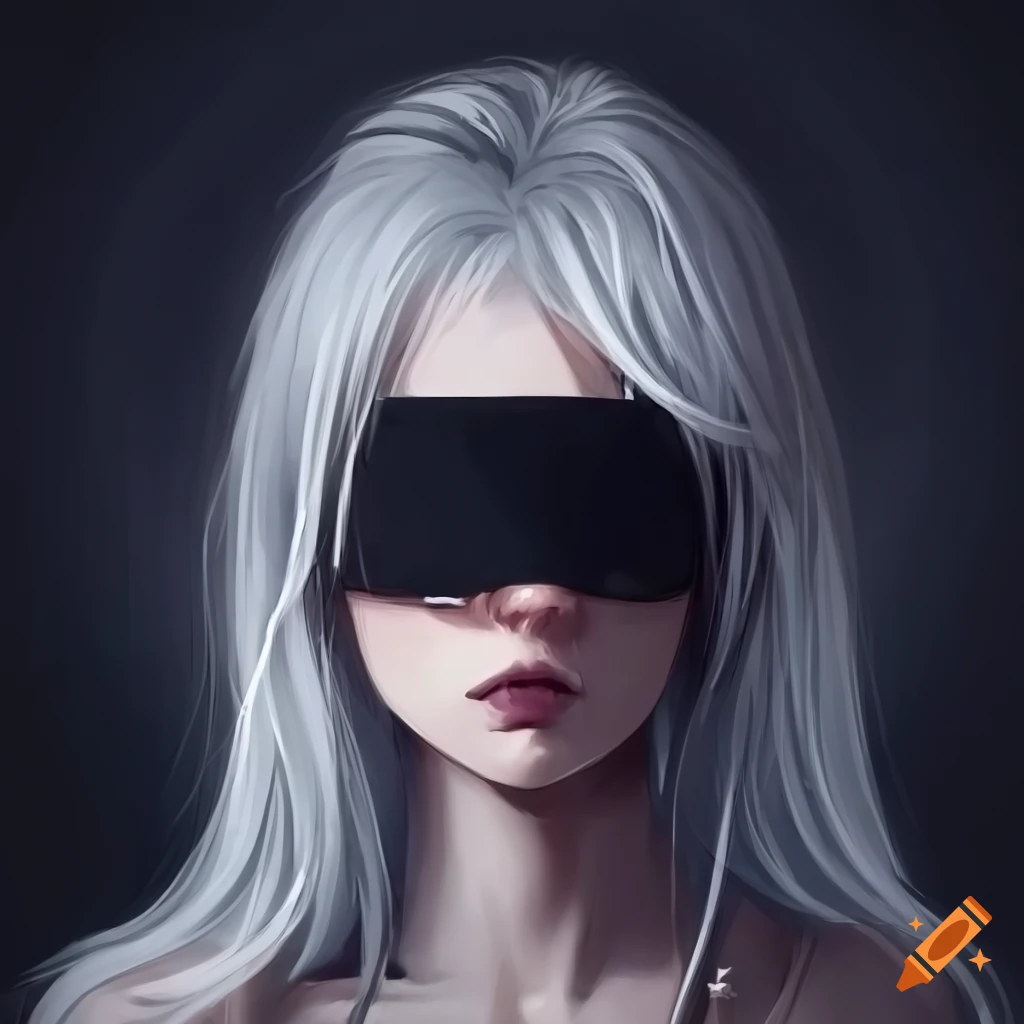 anime girl with blindfold