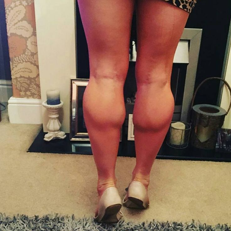 women with muscular calves