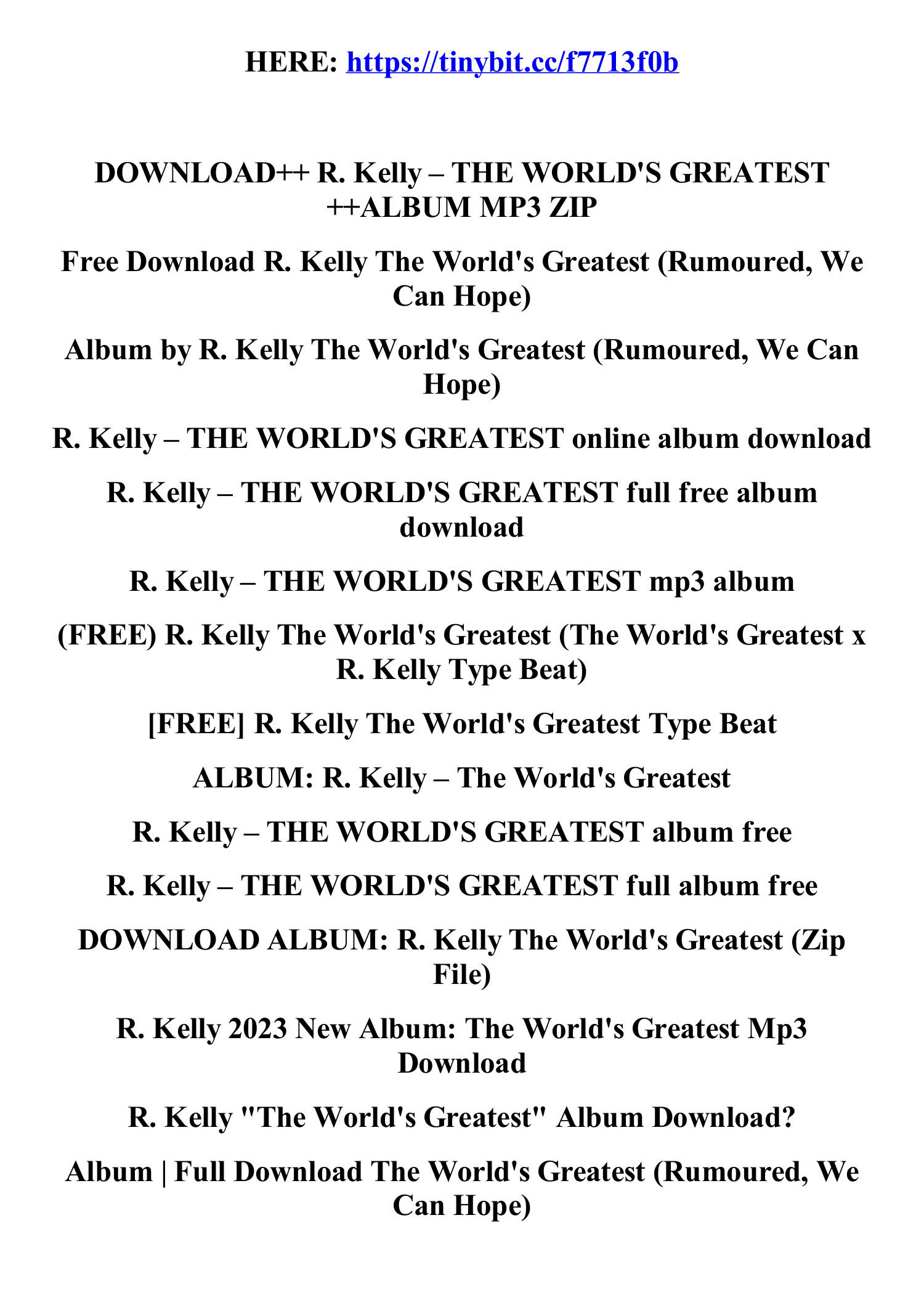 Best of R kelly album download
