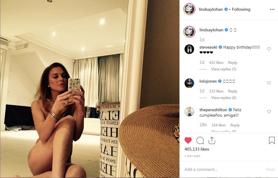 christine pray recommends Lindsey Lohan Nude Selfie