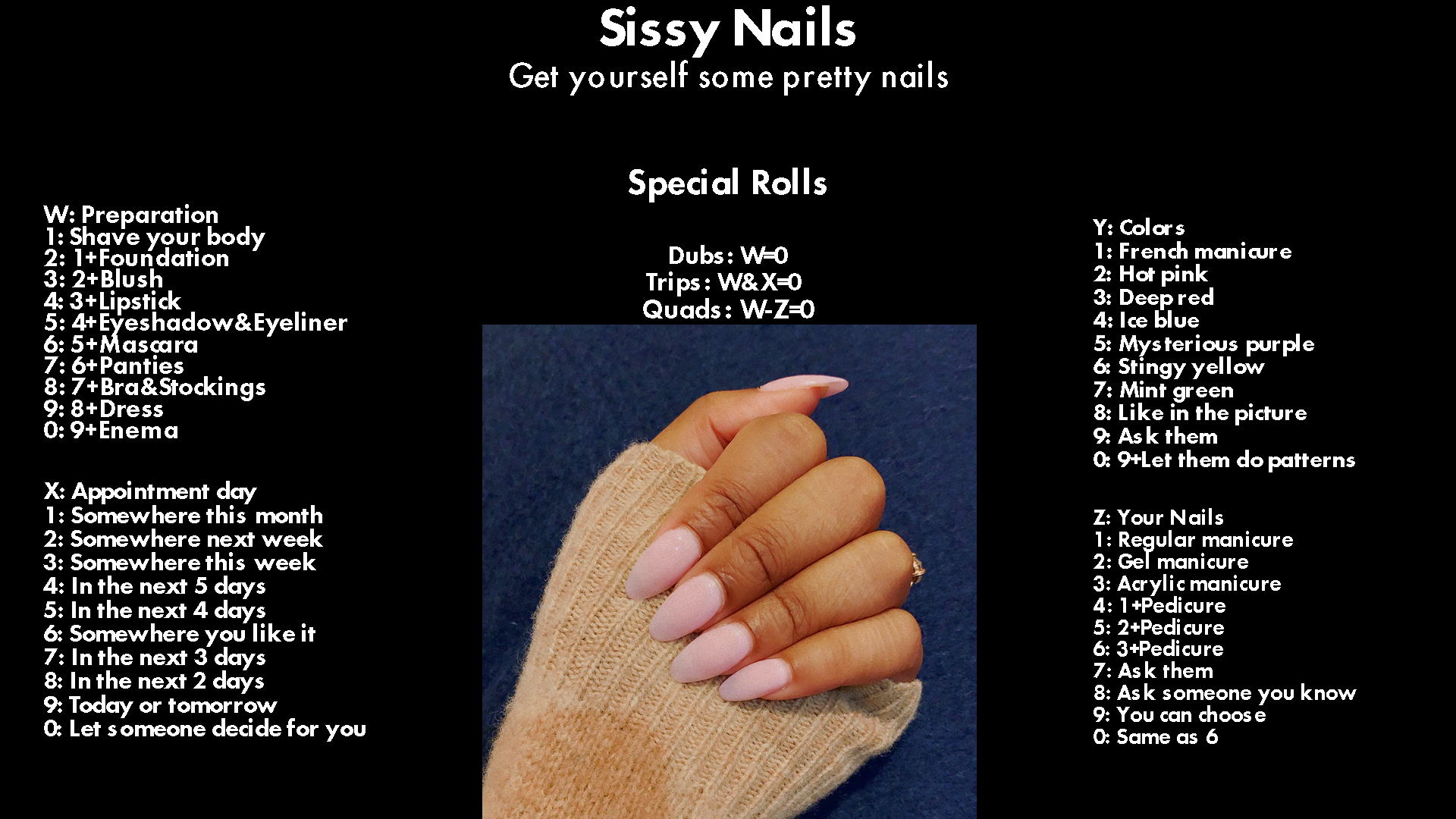 desy yanty recommends forced feminization acrylic nails pic