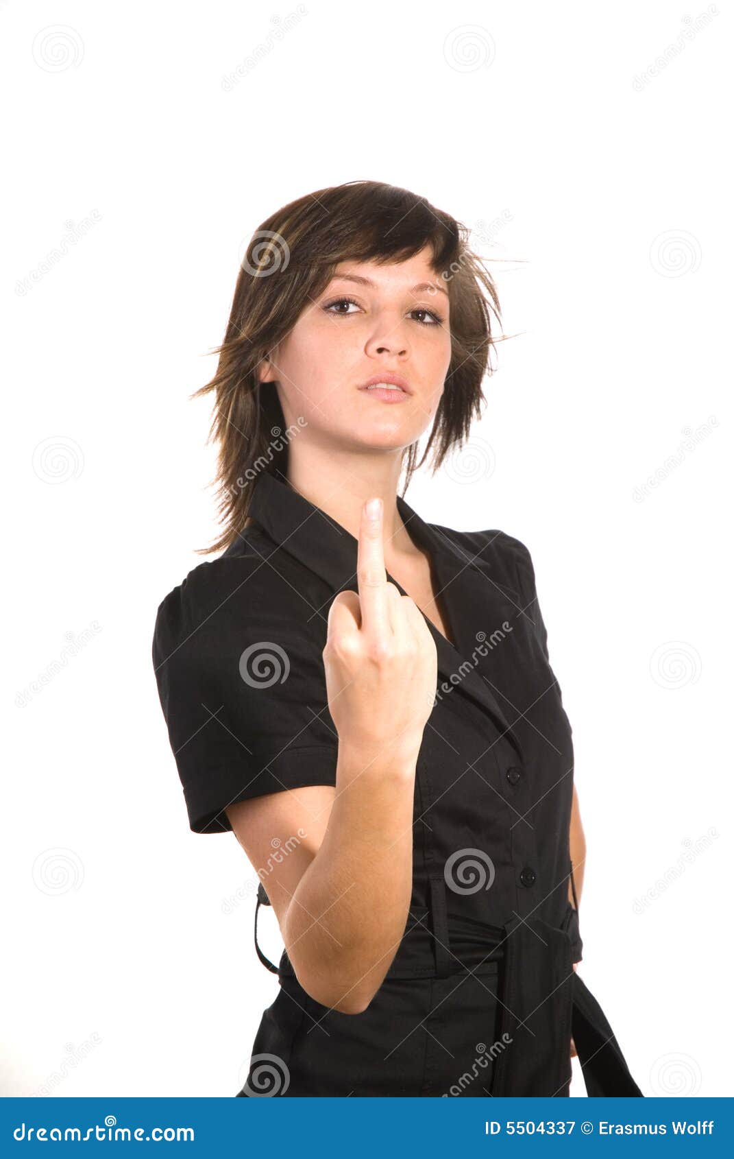 andrew dewick add girl giving middle finger photo