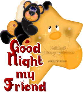 good night my dear friend gif