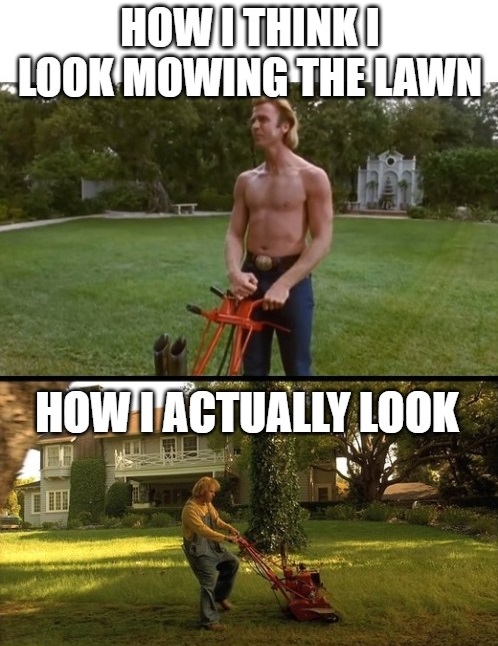 angela ference add lawn mower meme photo