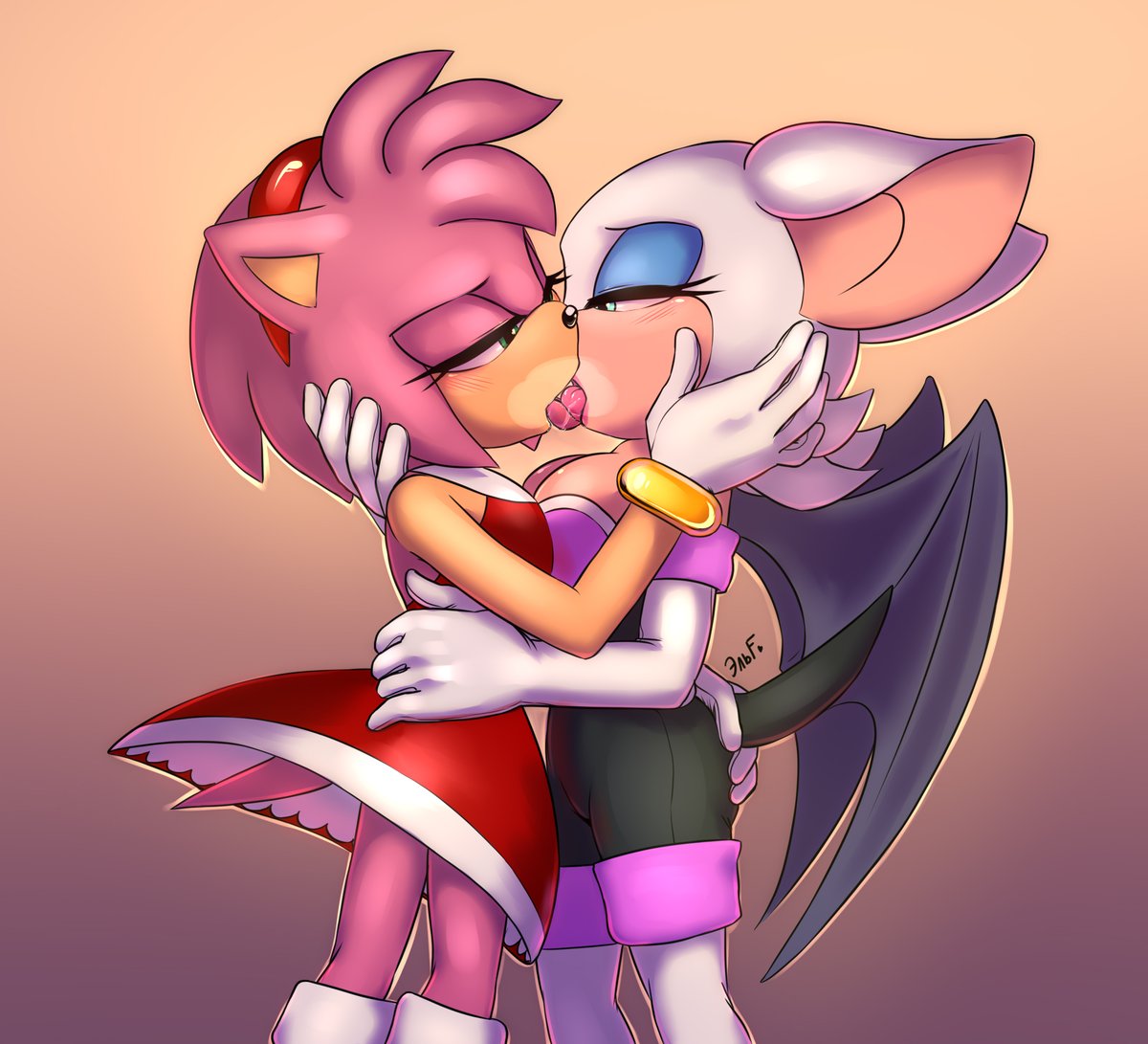 Best of Amy and rouge kiss