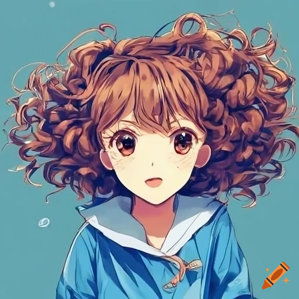 Best of Anime girl short curly hair