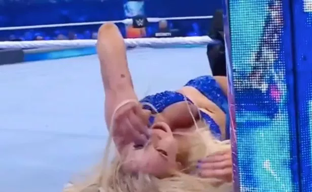 bryce nugent recommends wwe wardrobe malfunction wrestlemania pic
