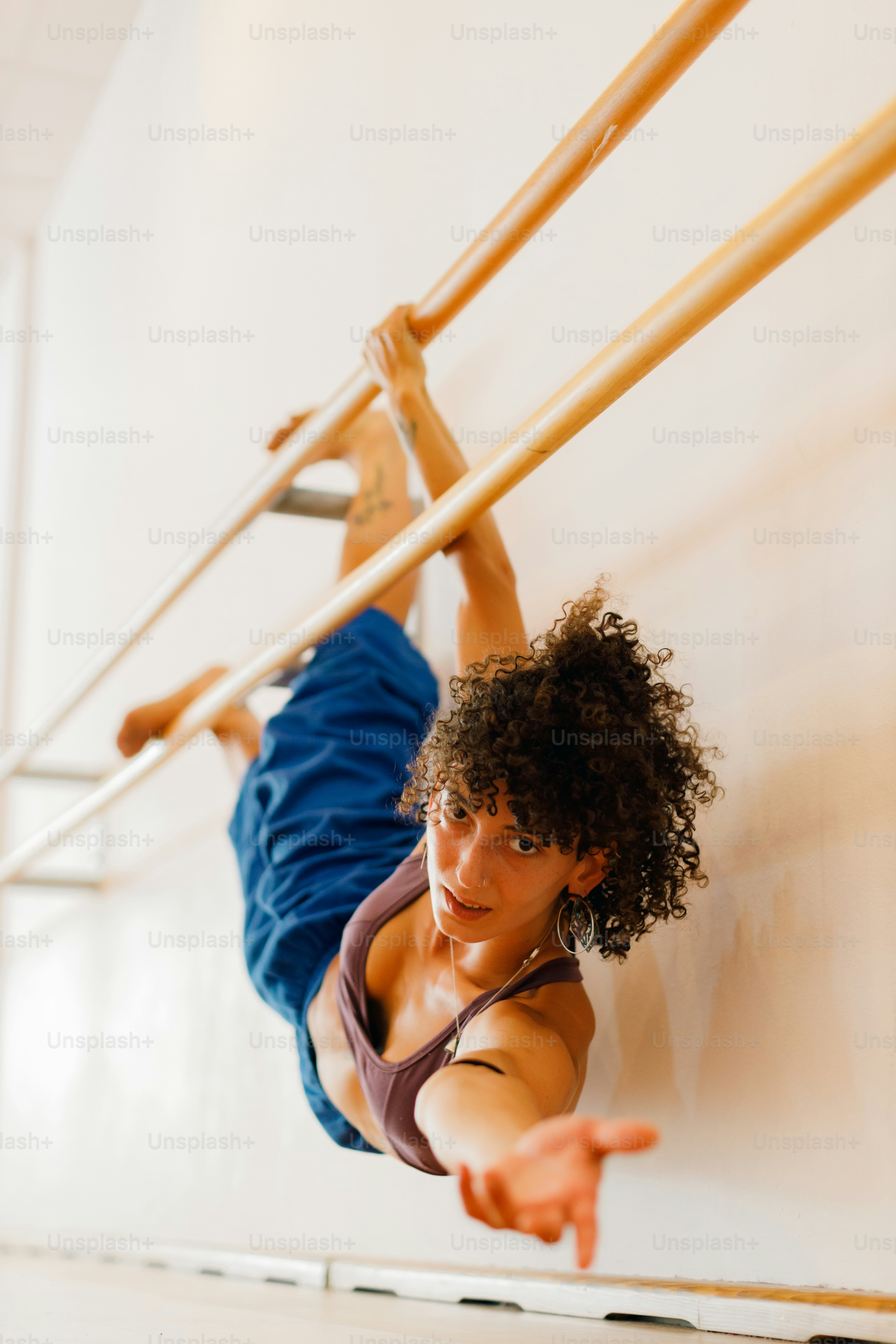 alana ledbetter add photo woman hanging upside down