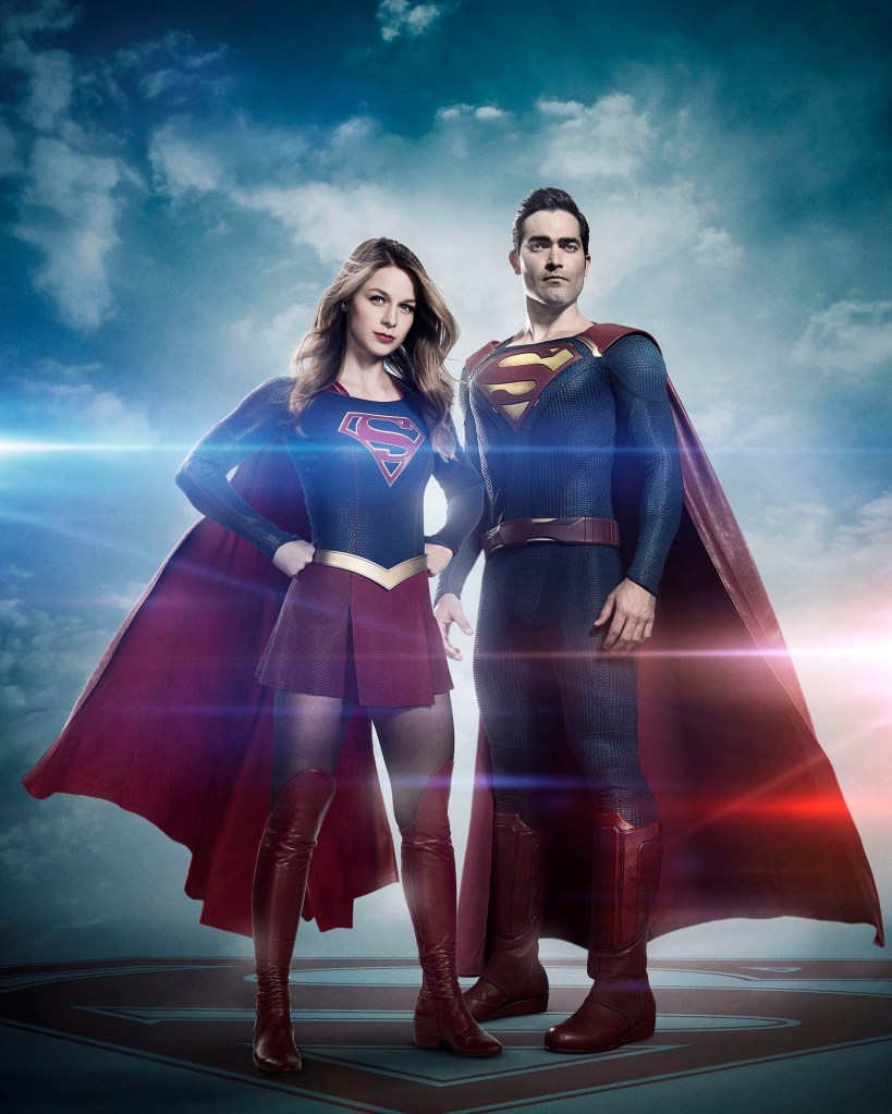andrea guertin share pictures of supergirl and superman photos