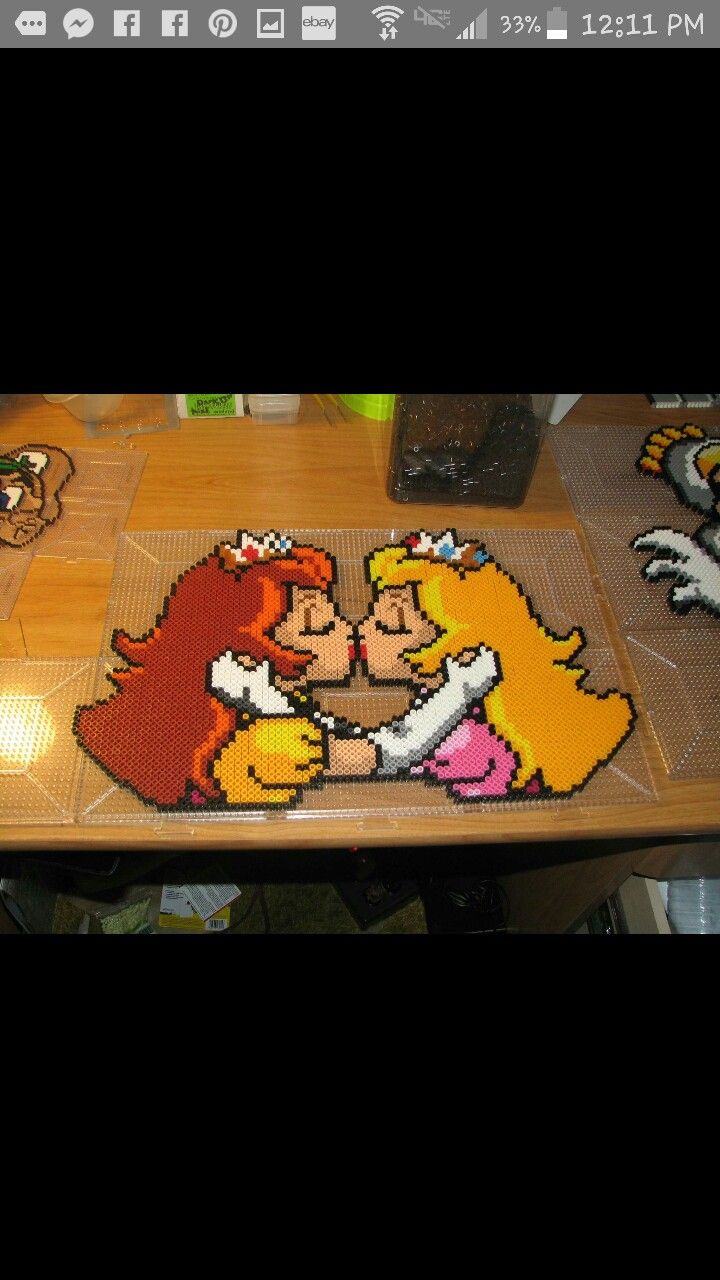 princess peach kiss daisy