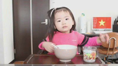 asian girl eating noodles gif