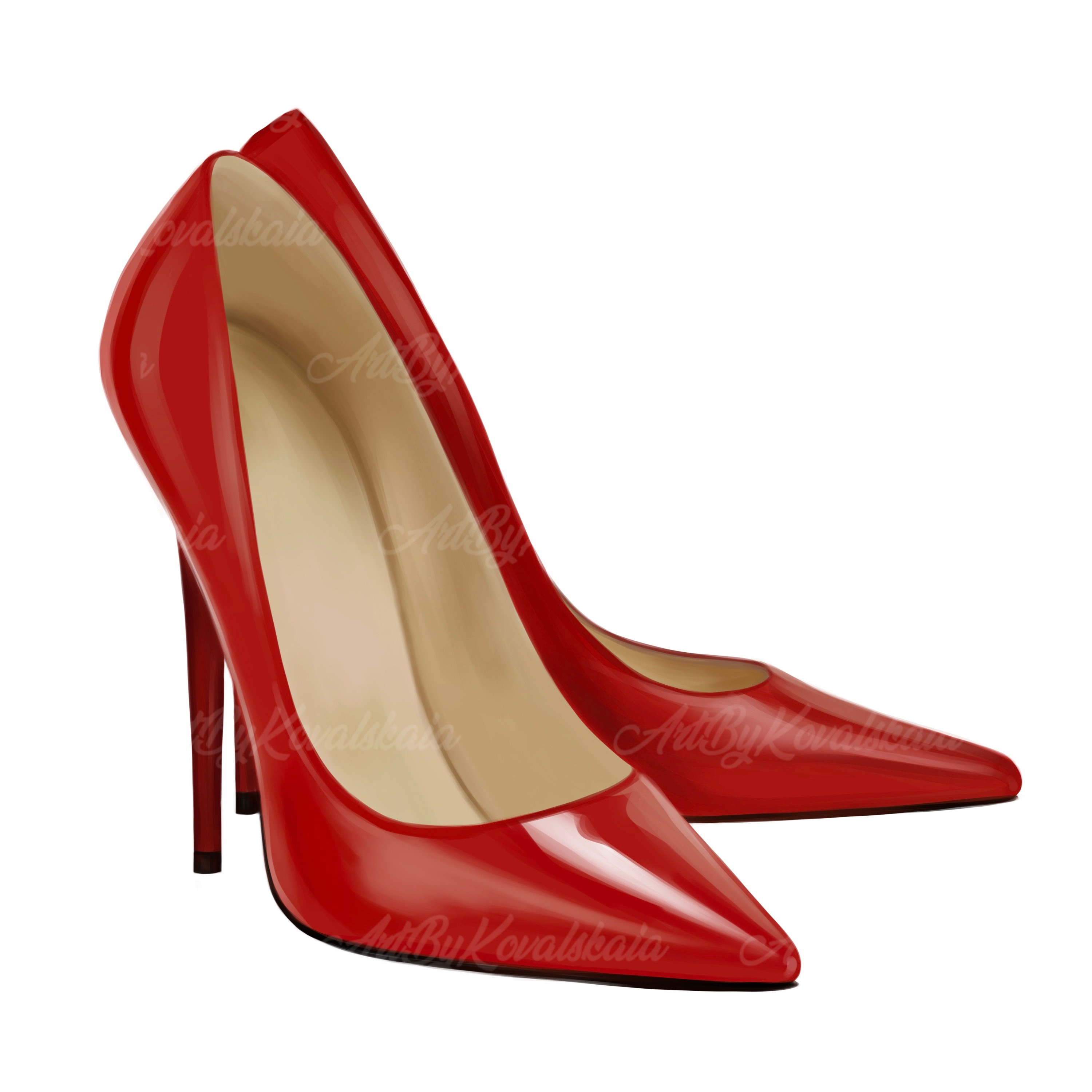 pictures of red high heels