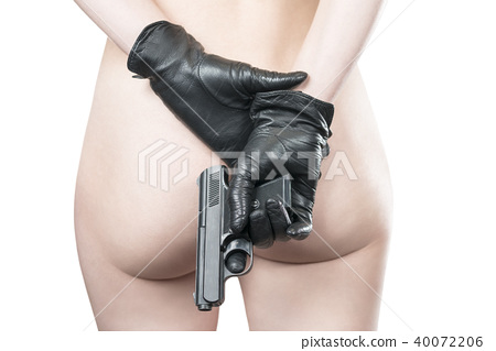 nude with a gun