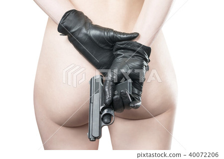 nude with a gun