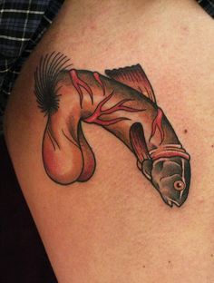 Best of Fish tattoo on pussy