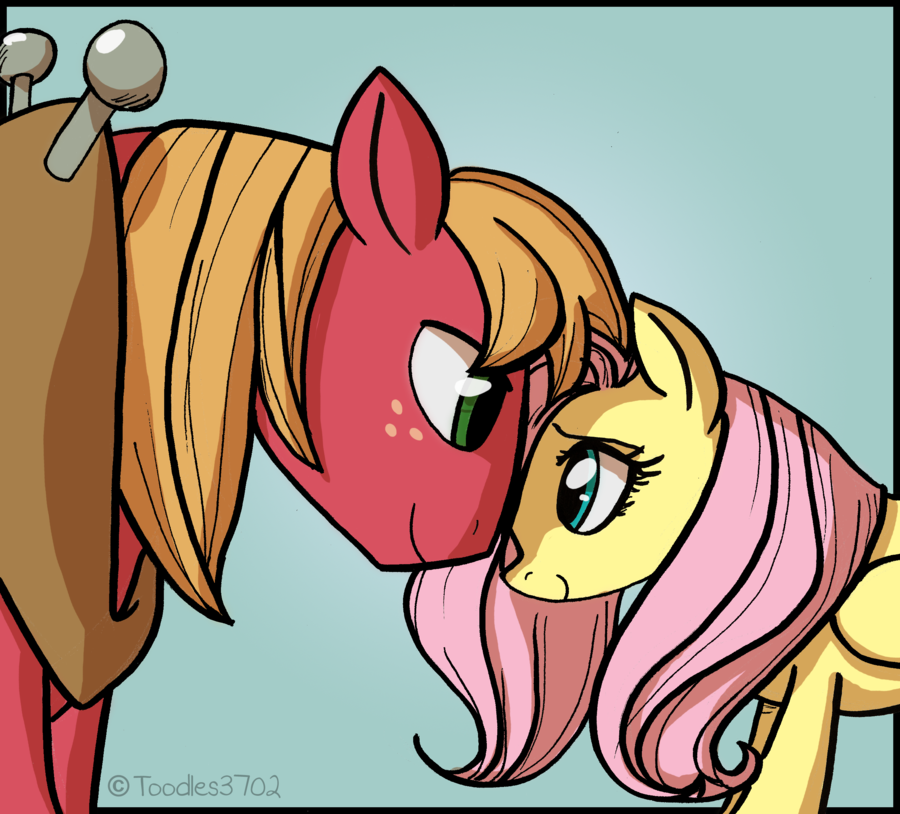 amy looney add fluttershy and big mac mating photo