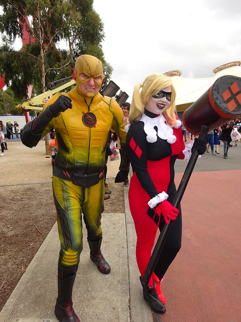 cole younker share harley quinn cosplay flash photos