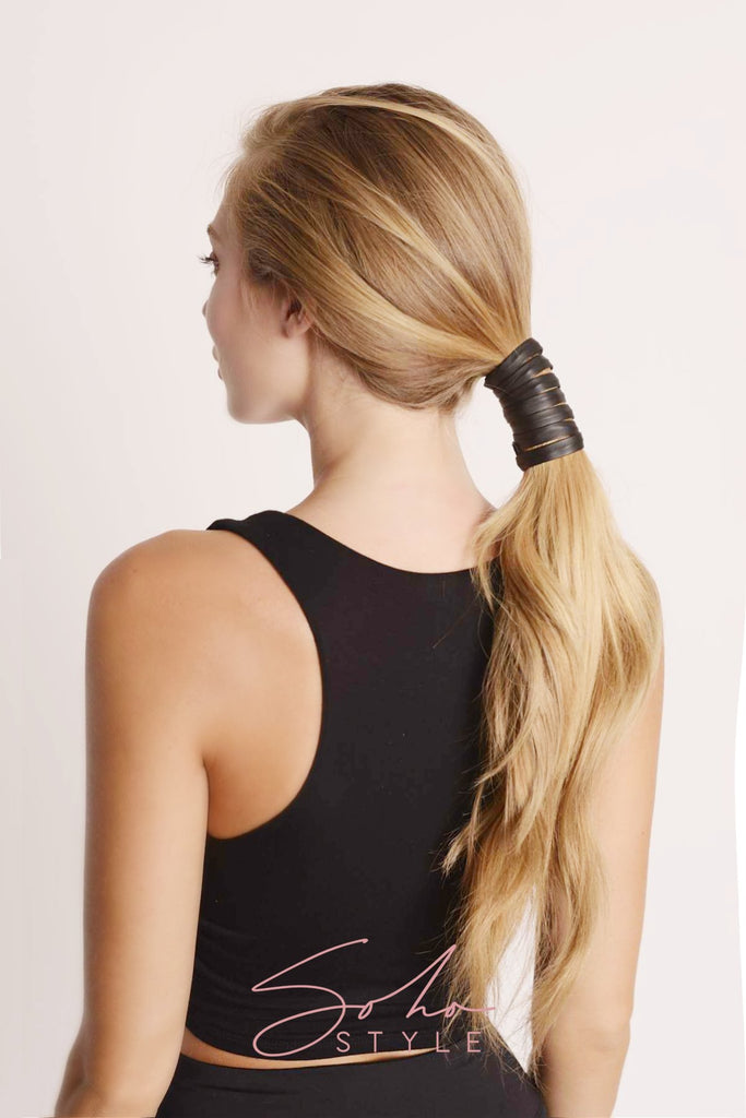 Best of Leather thong hair tie