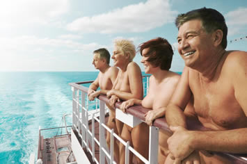 naked on cruise ship balcony
