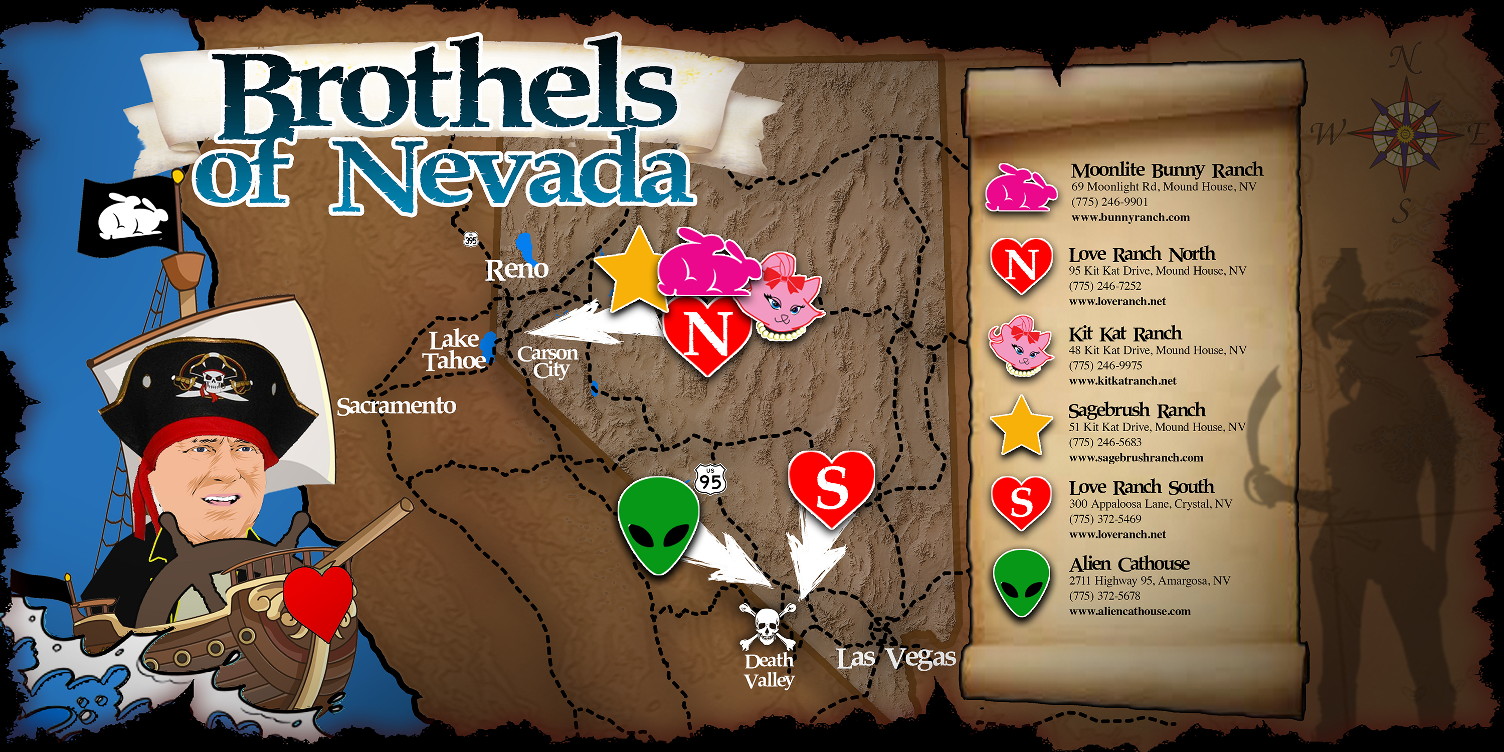 carole hart recommends Nevada Brothels Map
