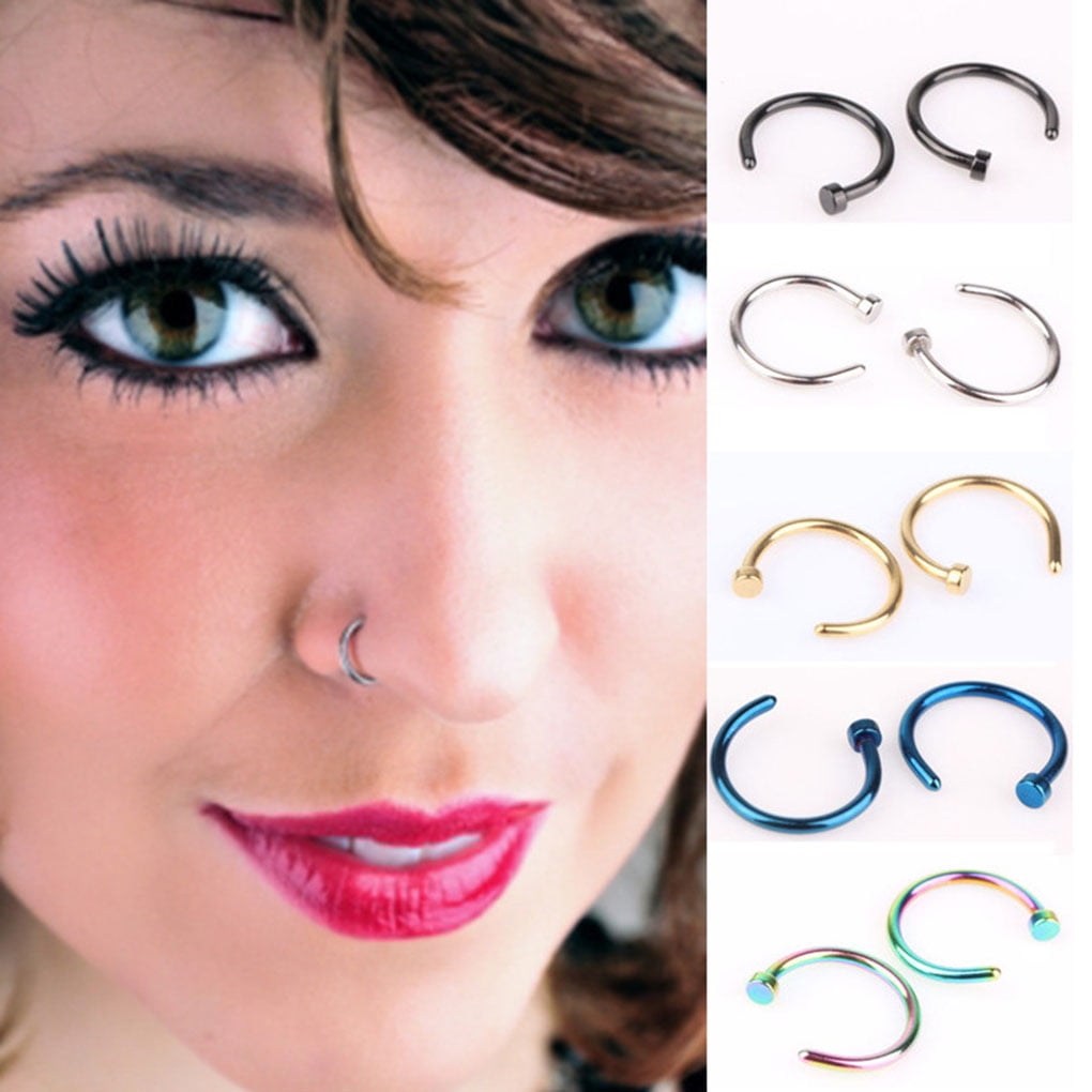 Best of Nose piercing with hook