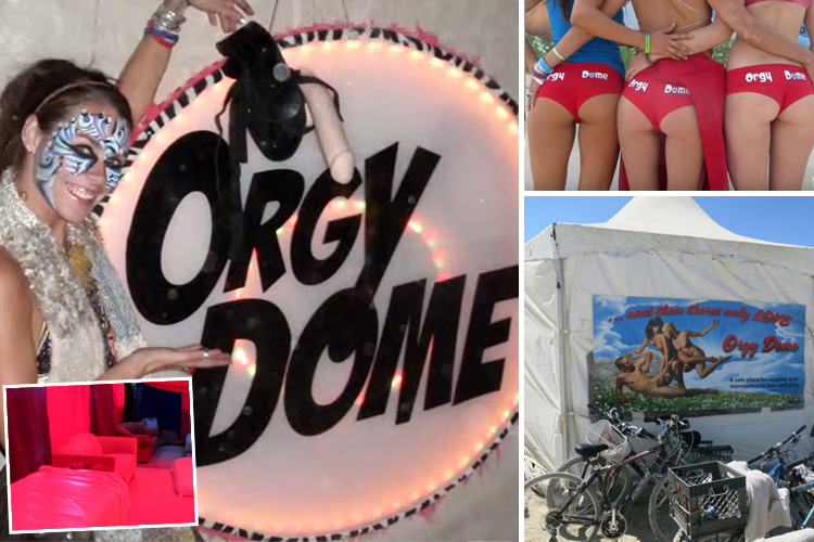 Orgy Dome Burning Man in anal
